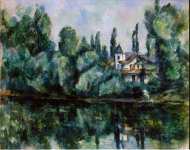 Cezanne Paul Banks of the Marne Villa on the Bank of a River  - Hermitage